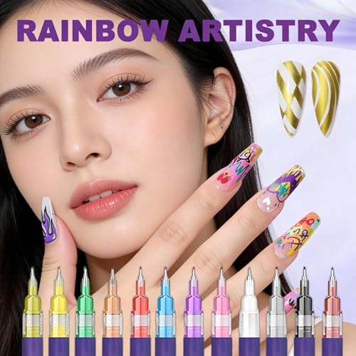 12 Colors Nail Art Pens Set B744875