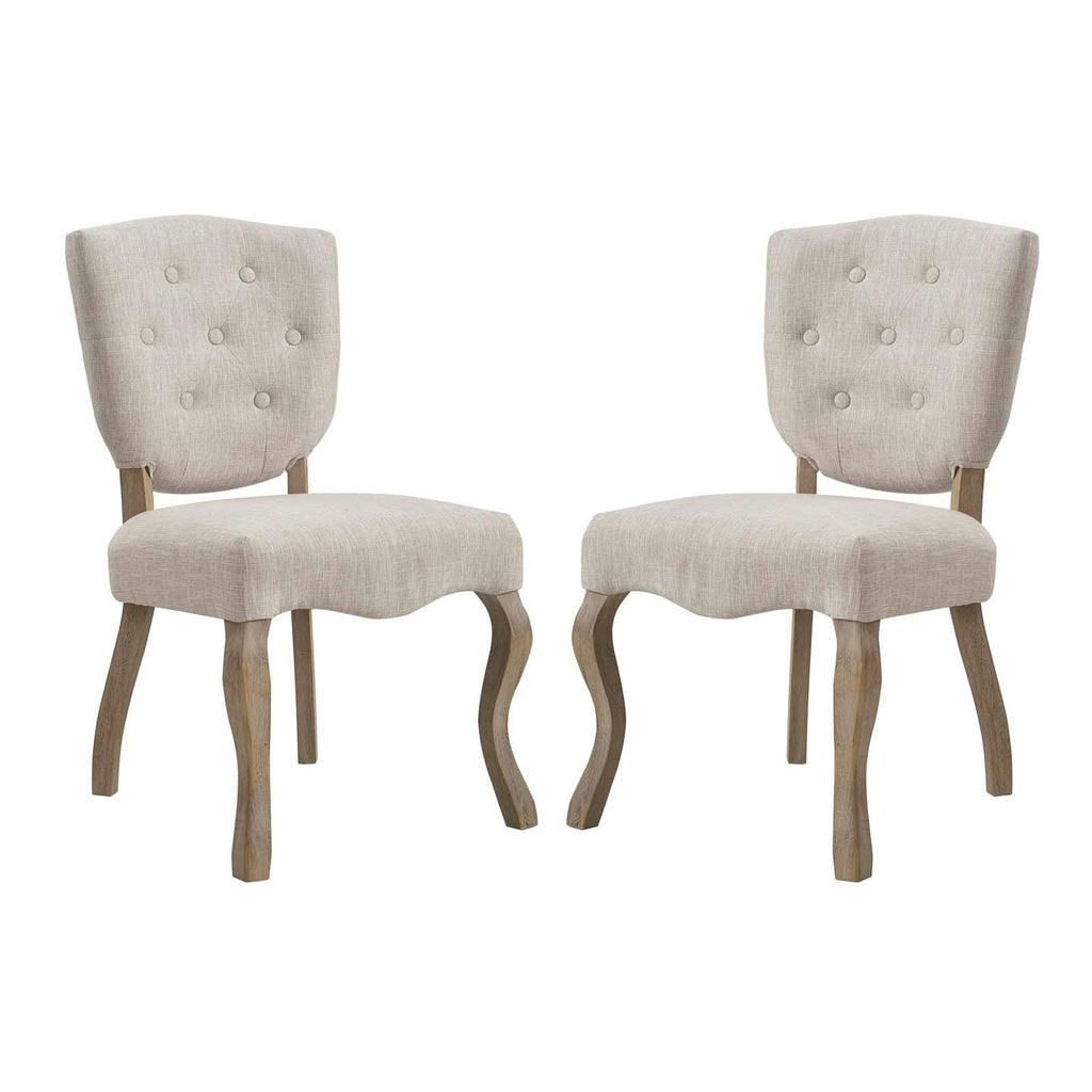 Beige Dining Side Chair Set of 2 W759092