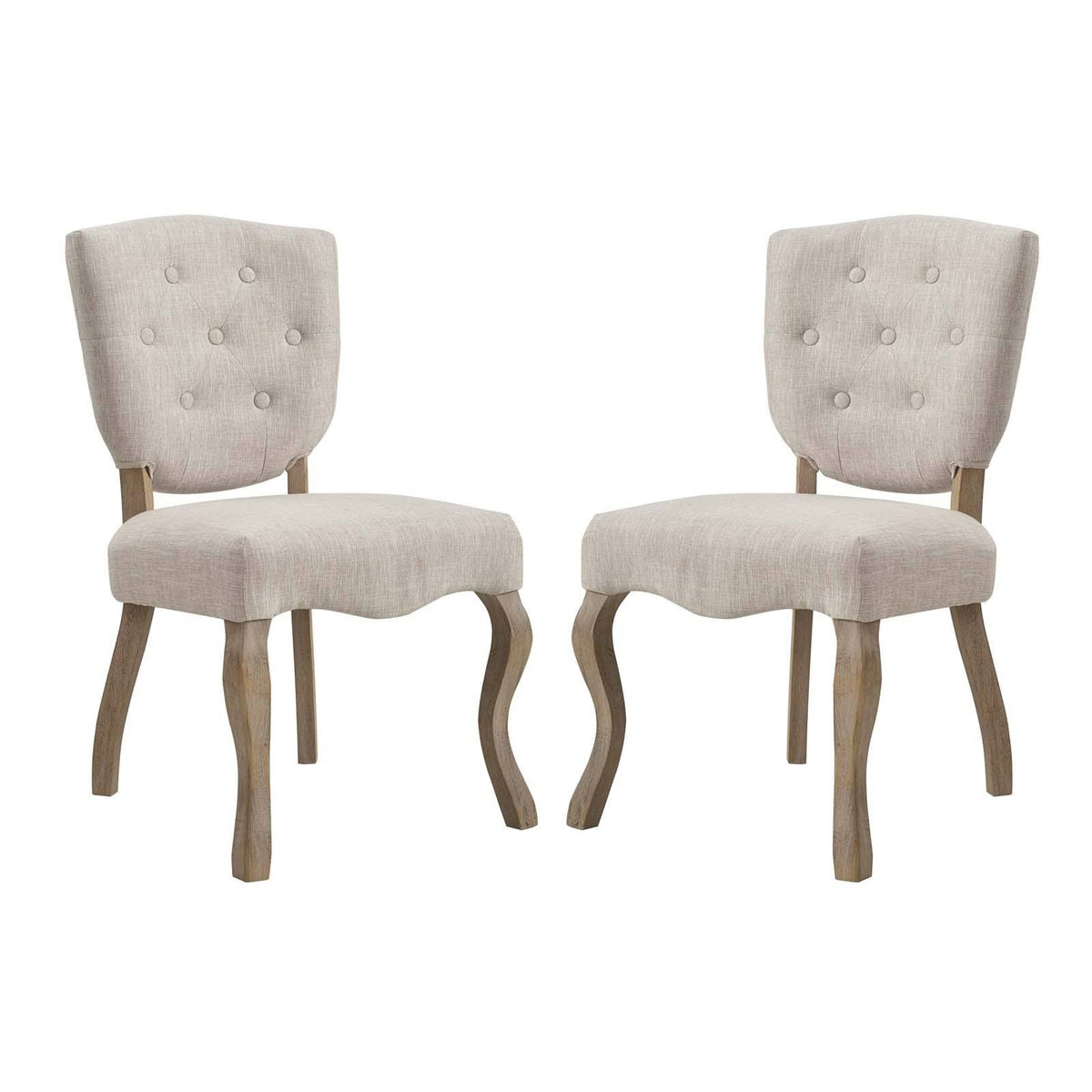 Beige Dining Side Chair Set of 2 W759092
