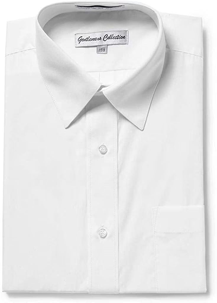 Mens Short Sleeve Classic Fit Dress Shirt 16.5 White T45024