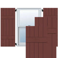 18 in. x 47 in. Exterior Real Wood Pine Board and Batten Shutters Pair P742