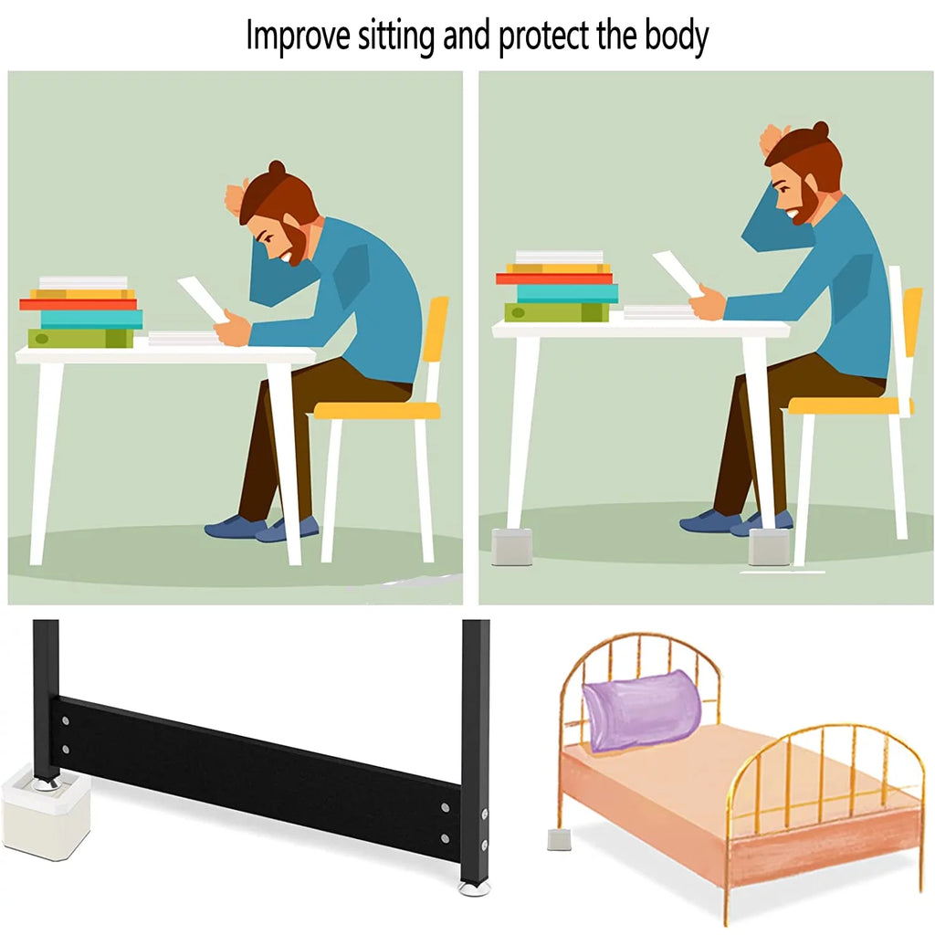 White 4 Pack Plastic Bed Risers O13527