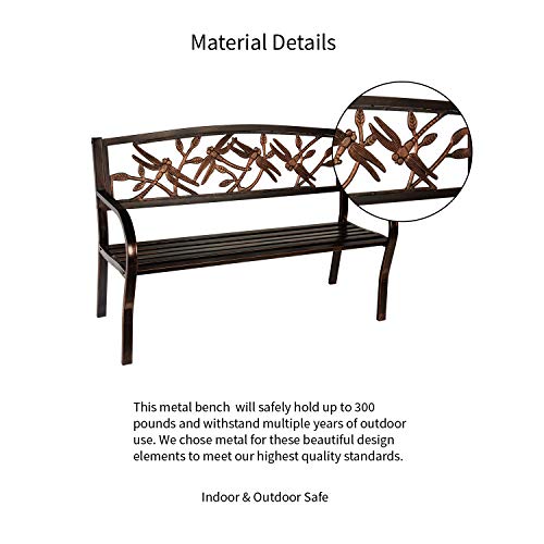 Cast Iron Metal Garden Bench X65138