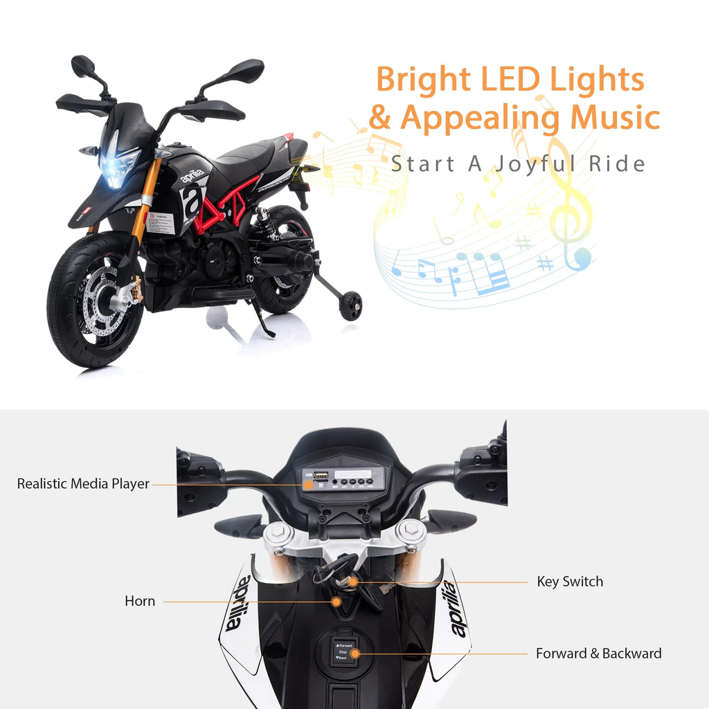 12V Ride on Motorcycle Electric Motorbike with Training Wheels E960