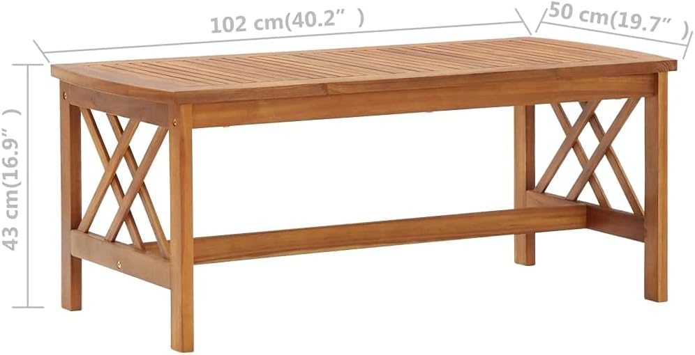 Solid Acacia Wood Coffee Table U71646