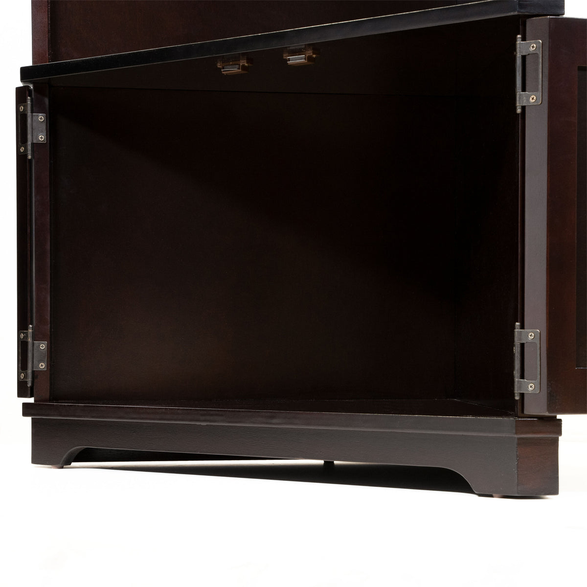 Espresso Wood Corner Bookshelf M825