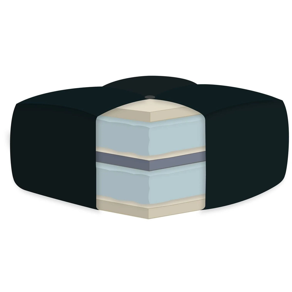 Navy Poly Foam Futon A27705