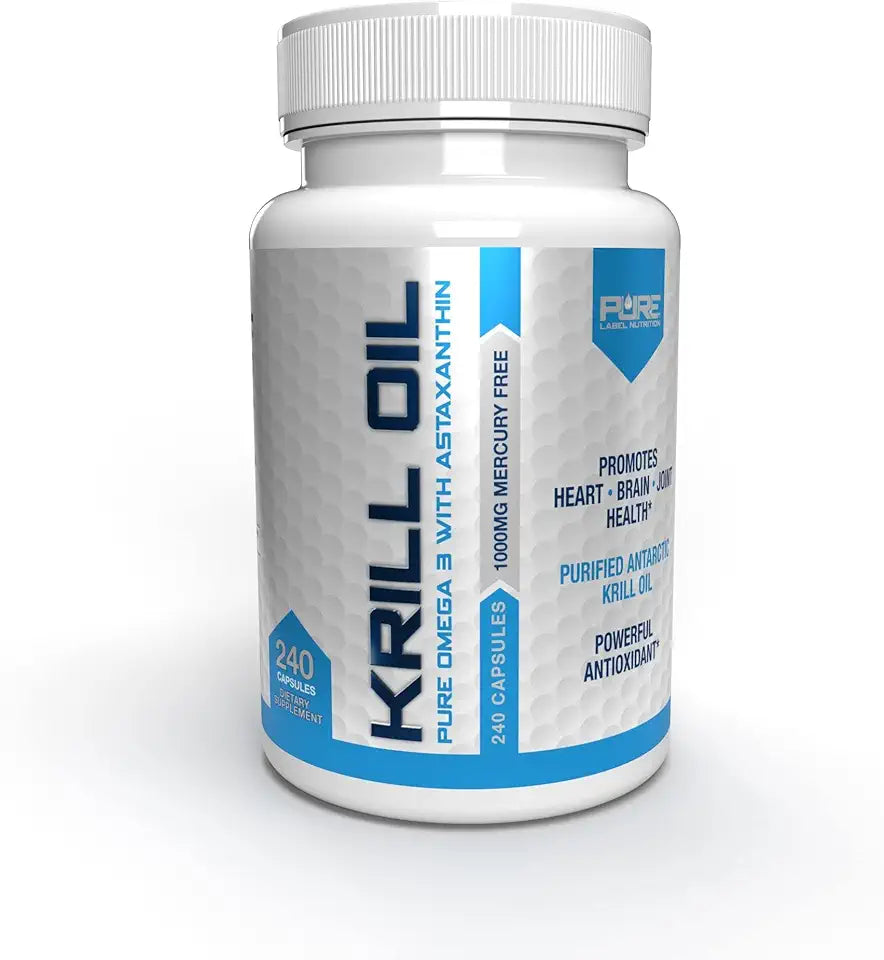 Antarctic Krill Oil 1000mg Omega 3 EPA DHA Astaxanthin Softgels 240 Gelcaps T1885