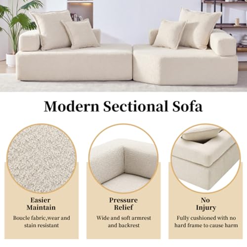 Gray 4 Seat Oversized Sectional Foam Sofa X183