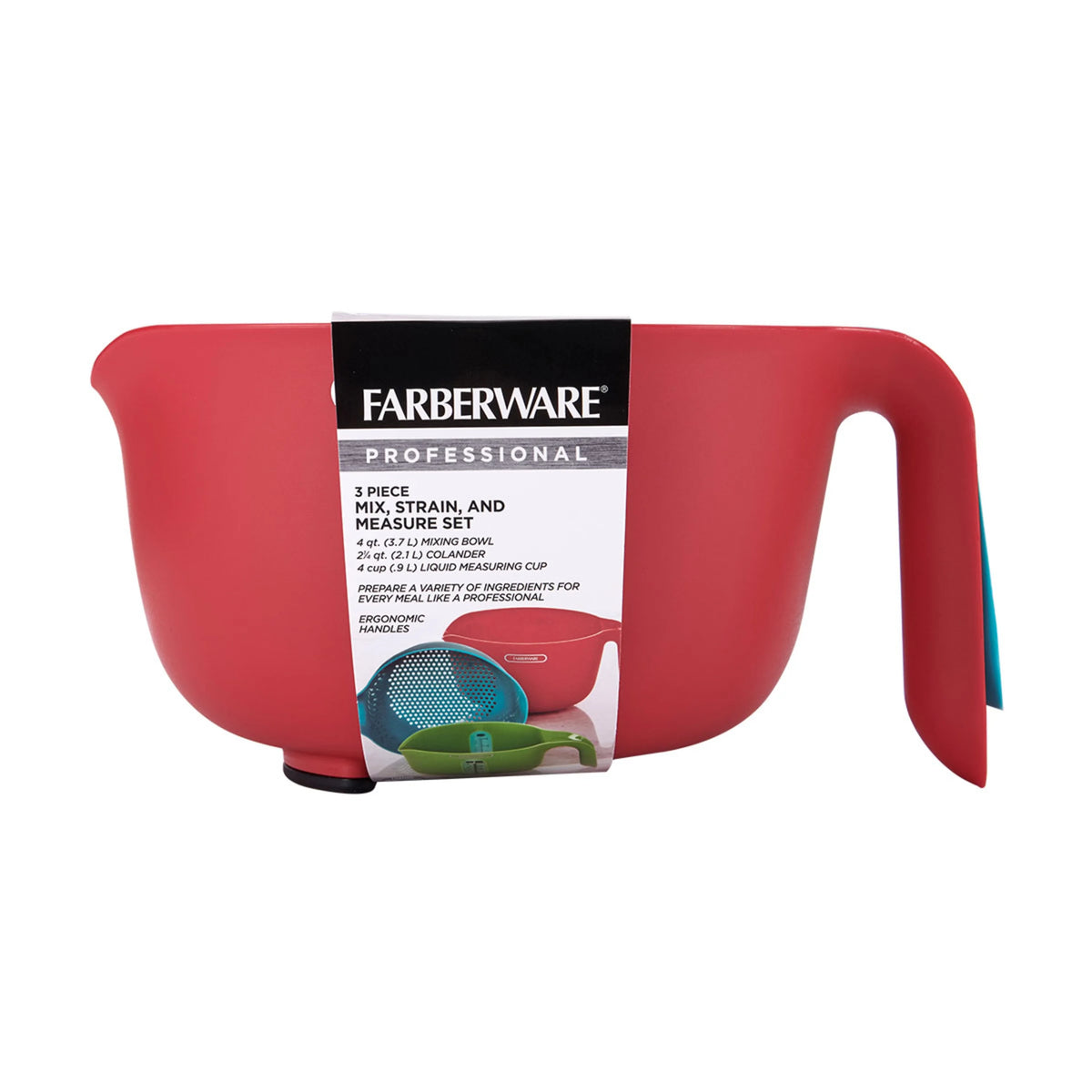 3 pc Mixing Bowl, Colander, Measuring Cup Set C83607