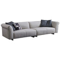 Light Gray 2-Piece Leather & Metal Sofa U707339