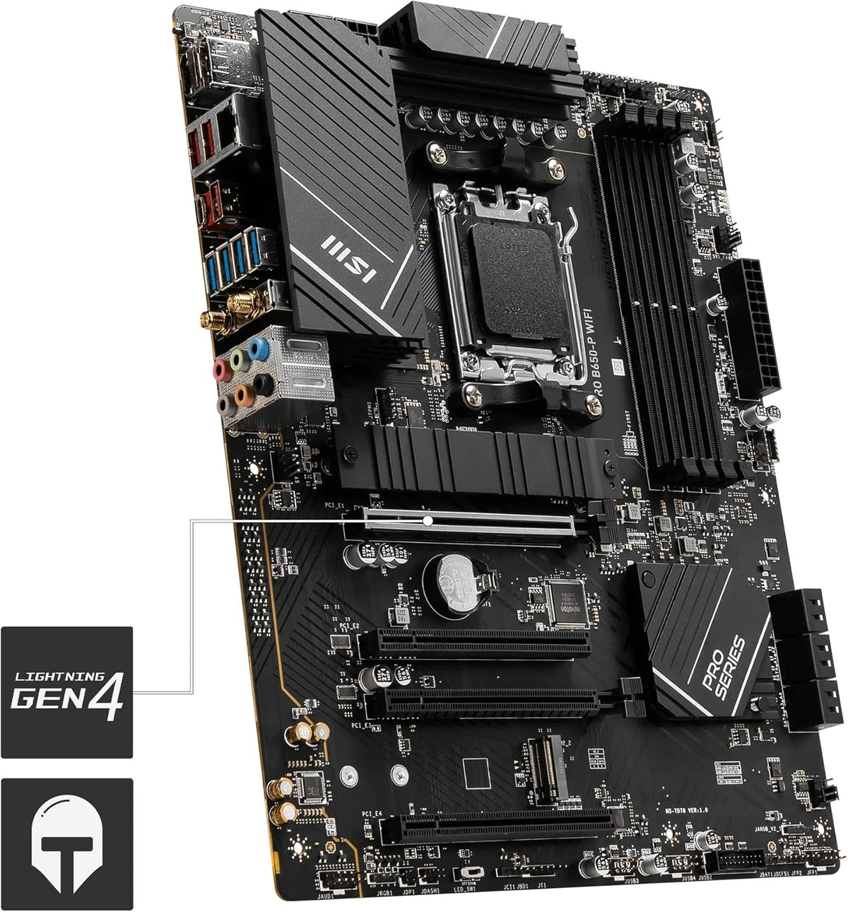 AMD AM5 ATX Motherboard, 4x DDR5, 1x PCI-E x16, 2x M.2, 6x SATA, 8x USB 3.2, 1x USB Type C U629