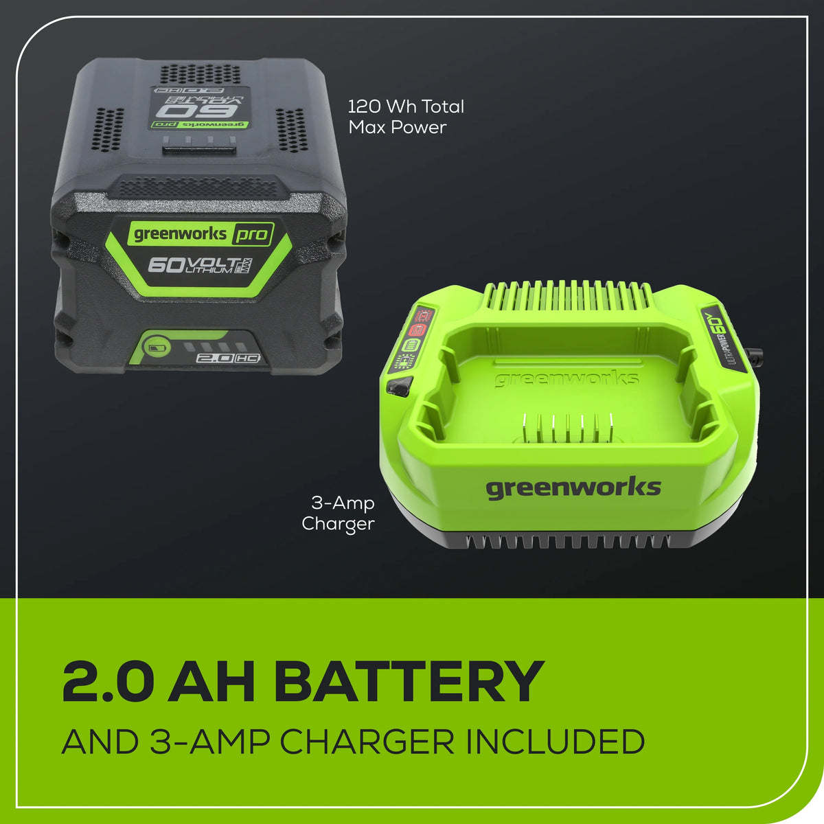 60V 10 Pole Saw with 2.0 Ah Battery & 3 Amp Charger K37060