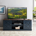 Navy Blue 64 inch TV Stand with Adjustable Shelf O1986