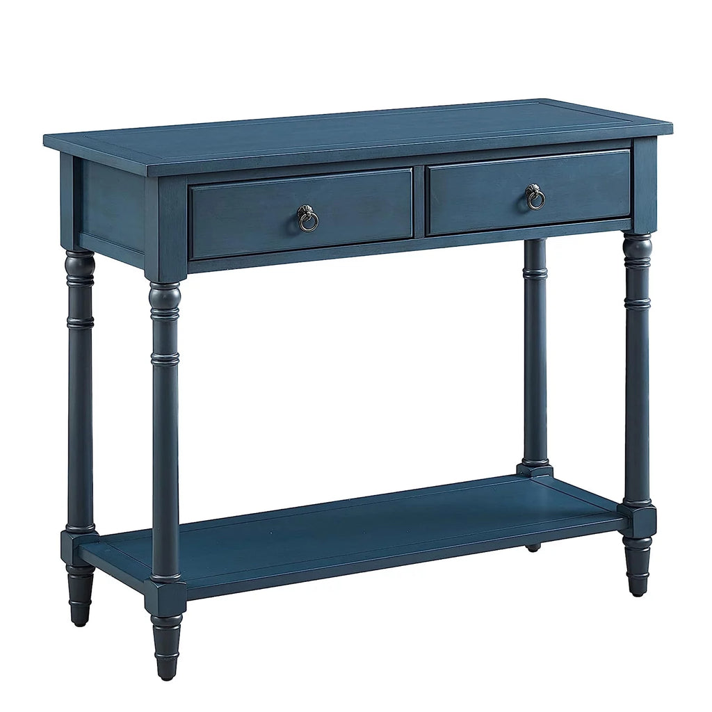 Blue Wooden Console Table with Drawers D10173