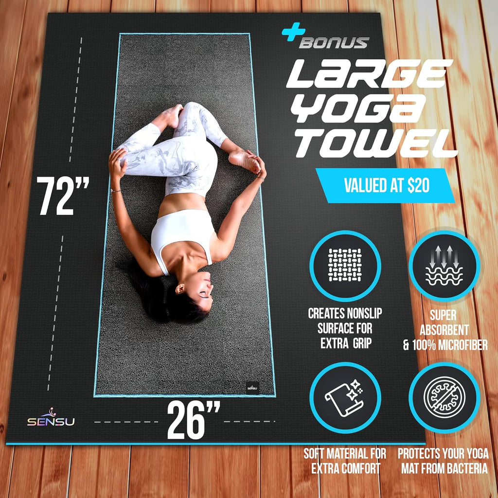 Large 7’ x 5’ x 9mm Non- Slip Yoga Mat L5632