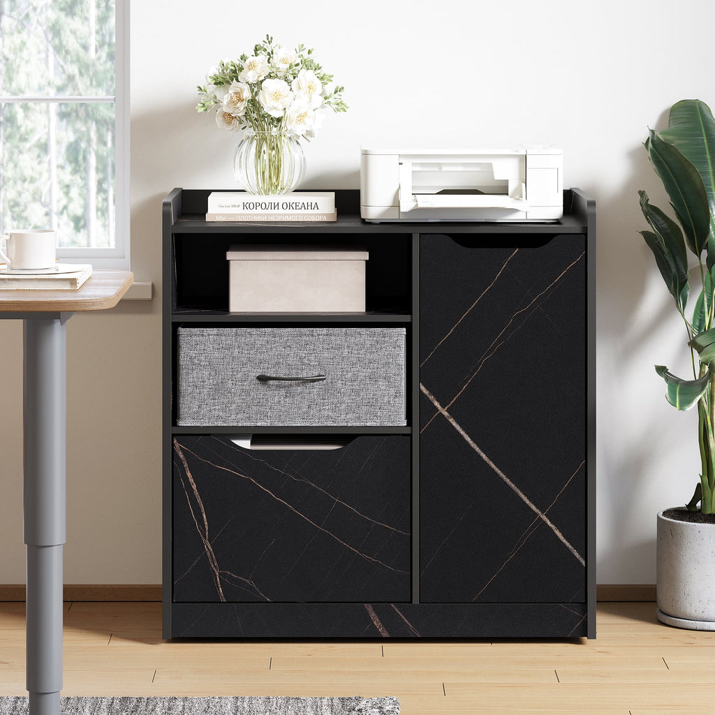 Wood Mobile Printer Stand with Drawer M840