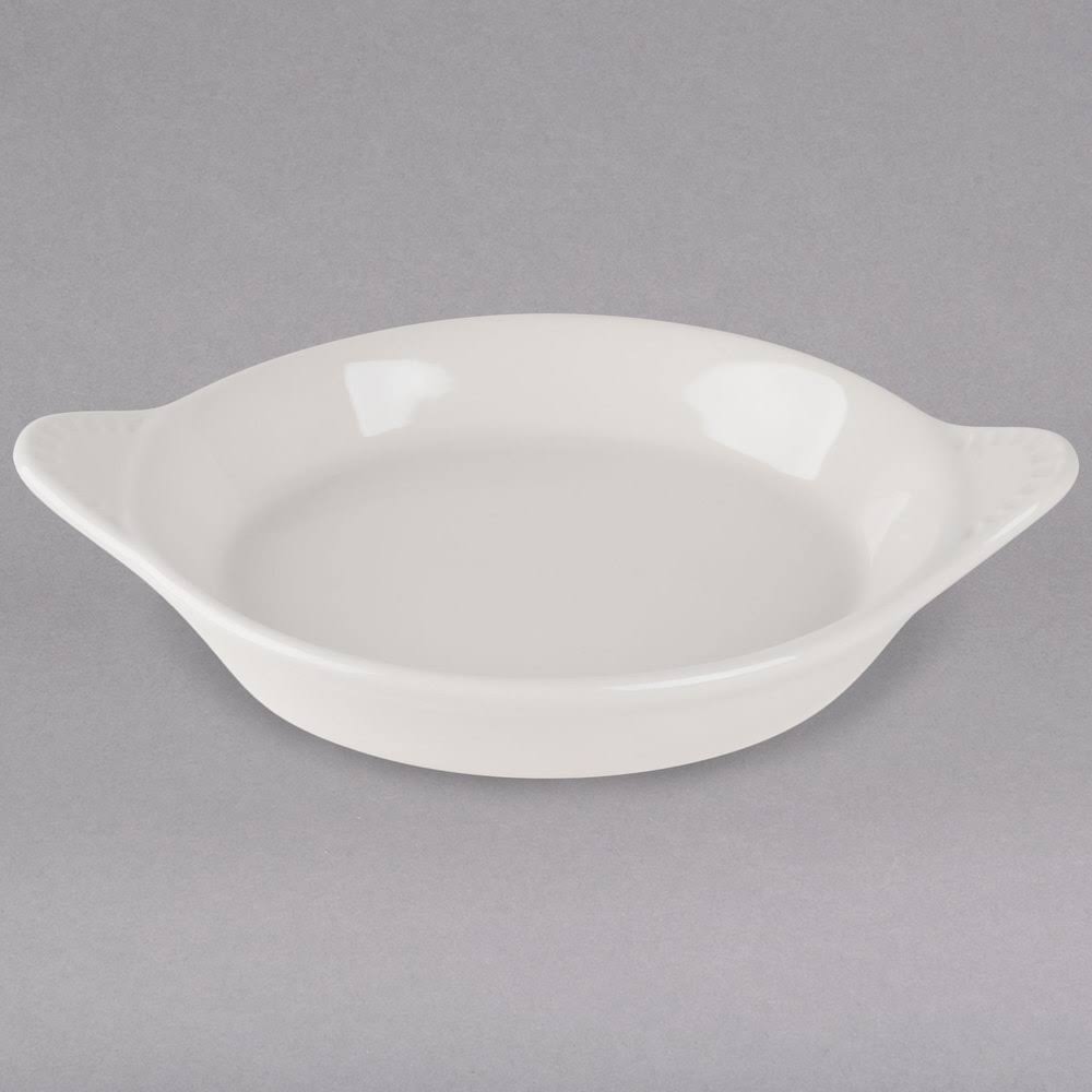 11 oz. Eggshell Round China Egg Dish - 12/Case Y153021