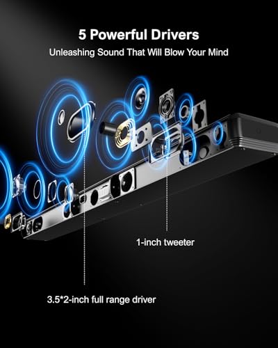 5.0ch Sound Bar with RGB Light, Bluetooth 5.3 K86049