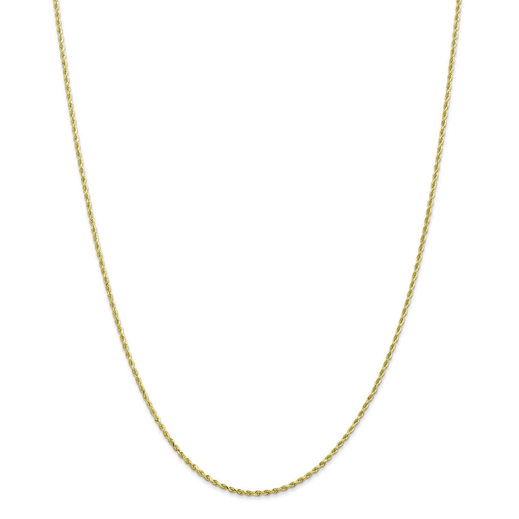 10k Yellow Gold Diamond-Cut Rope Chain Necklace N498