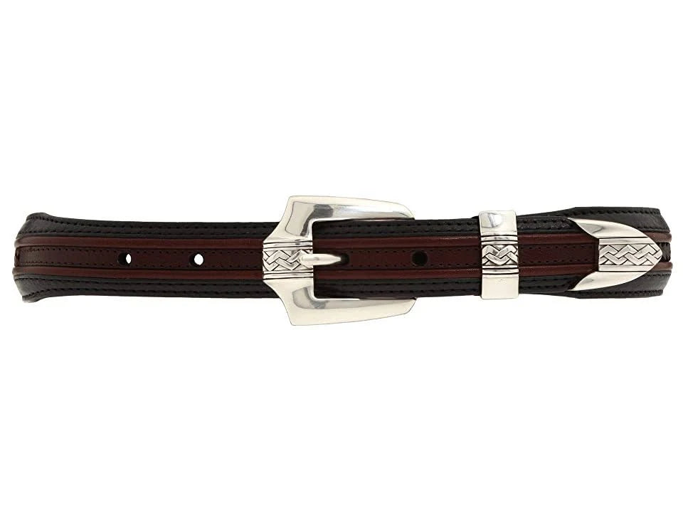 Black-Brown Black Lace Belt Size 44 L905