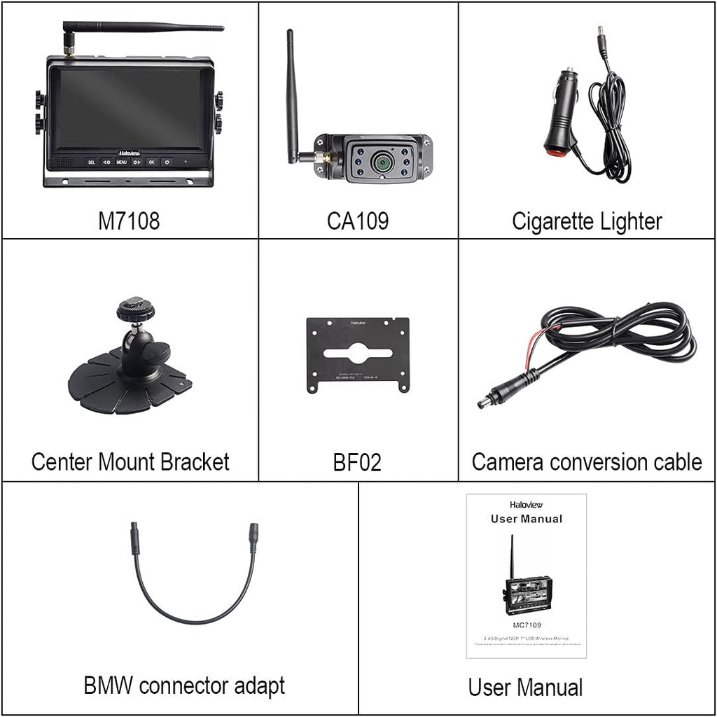 7'' 720P HD Digital Wireless Rear View Camera System P774