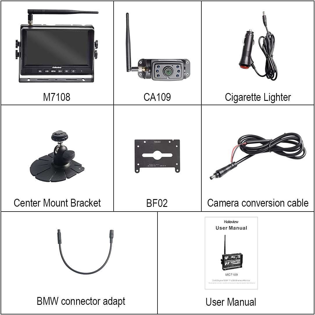 7'' 720P HD Digital Wireless Rear View Camera System P774