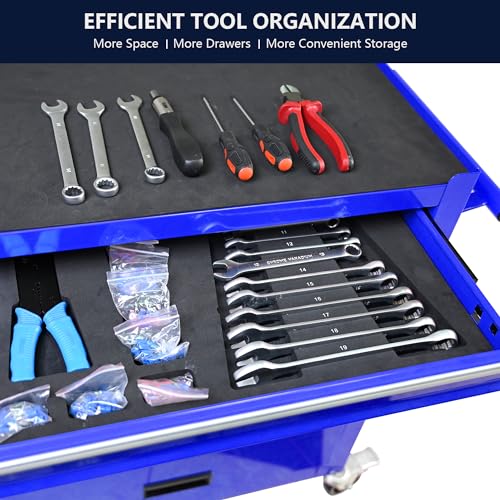 Orange Metal 4-Drawer Rolling Tool Cart Y54108
