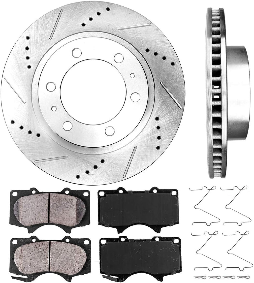 279.91 mm Brake Disc Rotors + Ceramic Brake Pads + Hardware D746