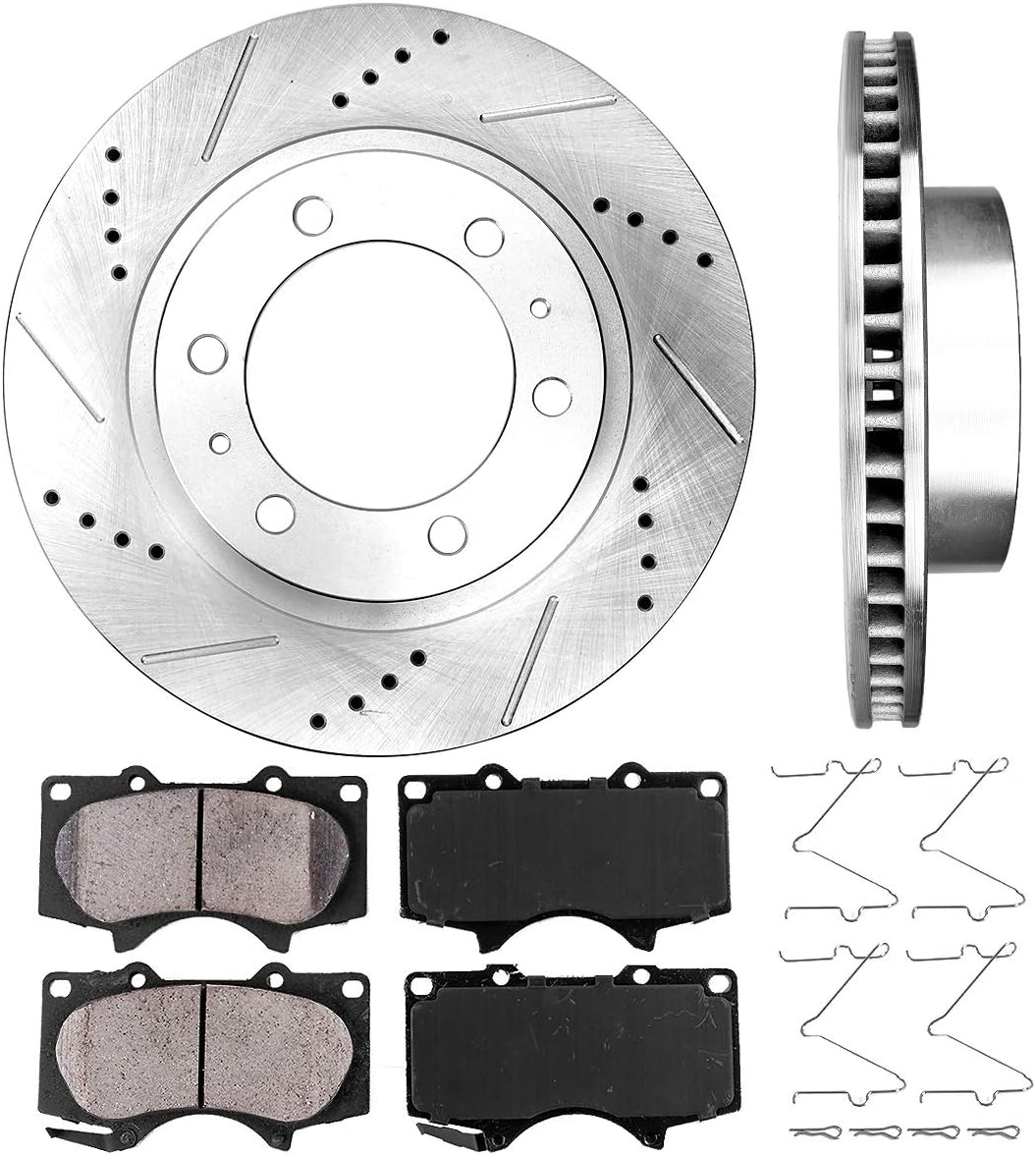 279.91 mm Brake Disc Rotors + Ceramic Brake Pads + Hardware D746