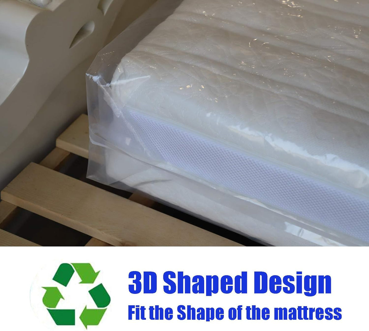 2 Packs Queen or California King Mattress Bag 4 mil Polyethylene D9034