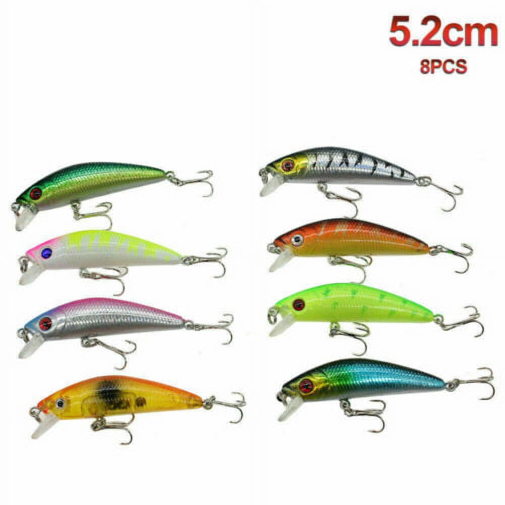56 Pcs Mixed Minnow Fishing Lures Bass Baits Crankbaits Tackle Z244