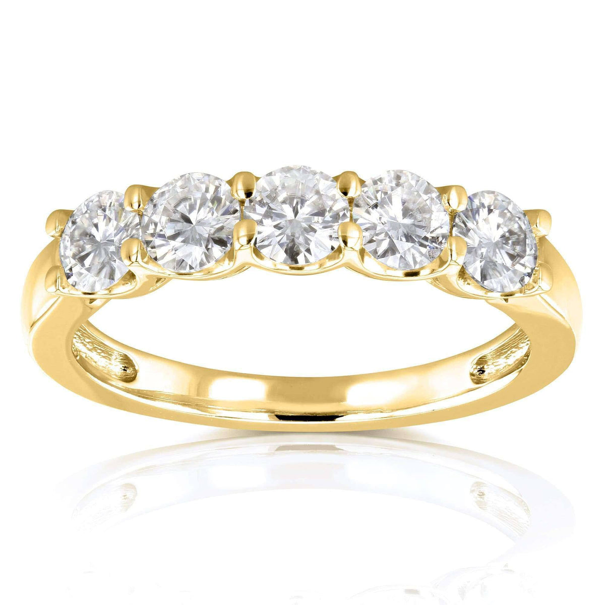 4/5 Carat Round Brilliant Near Colorless Moissanite Bridal Wedding Band O66300