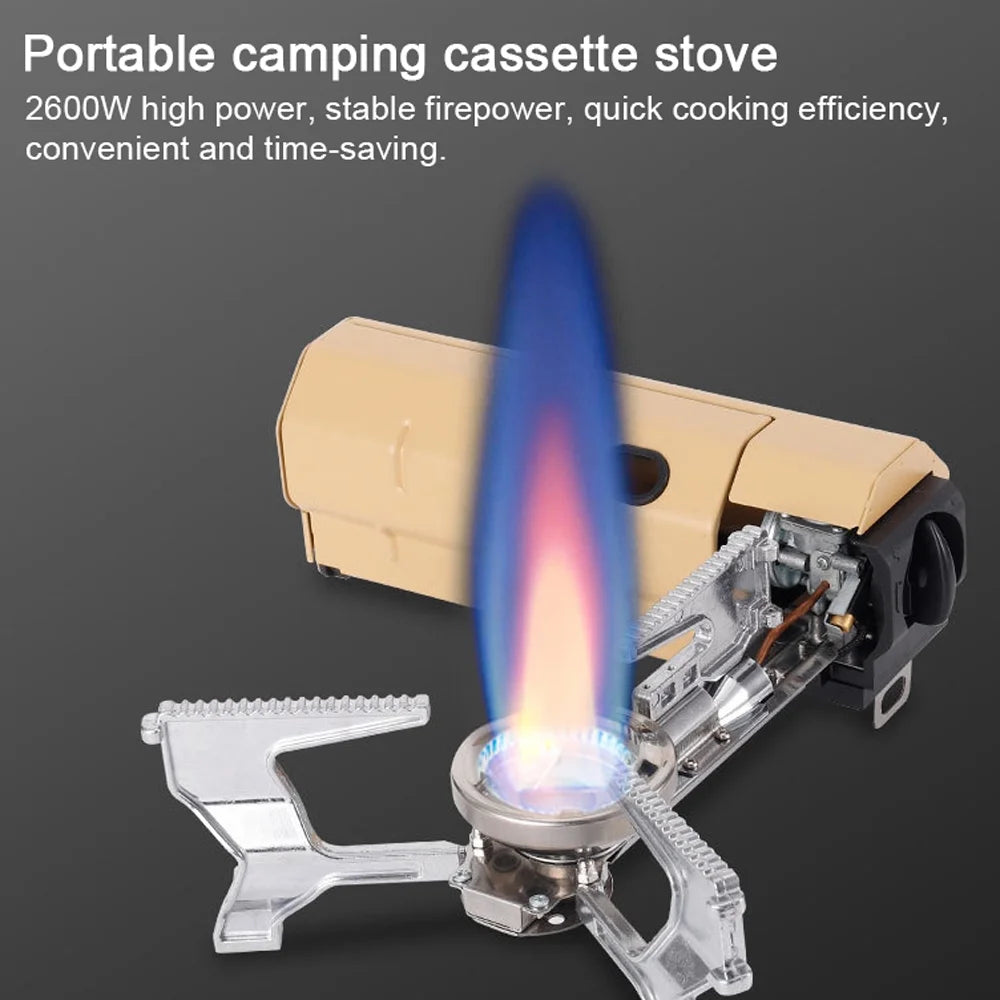 Portable Folding Butane Camping Stove with Electronic Ignition Carrying Bag D59151