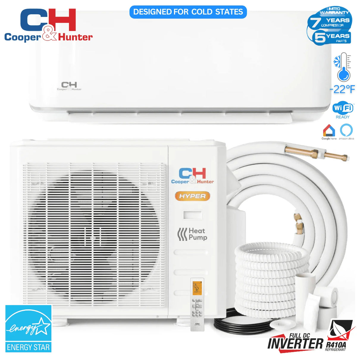24000 BTU 230V Wall Mounted Mini Split Heat Pump Air Conditioner T237