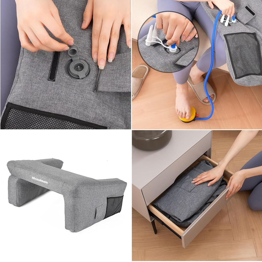 Inflatable Bed Rest Pillow with Lap Desk A5046