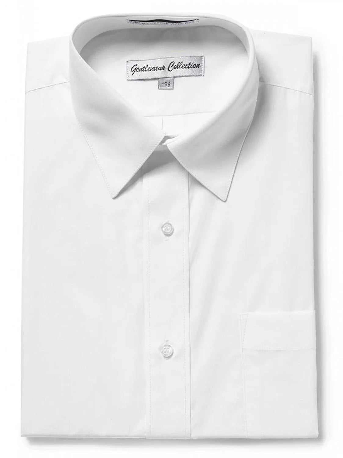 Mens Short Sleeve Classic Fit Dress Shirt 16.5 White T45024