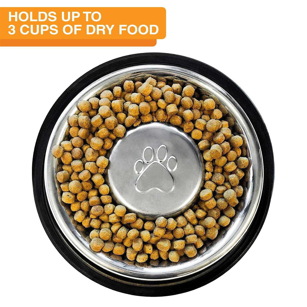 Stainless Steel Slow Feed Bowl Non-Tip & Non-Skid B800