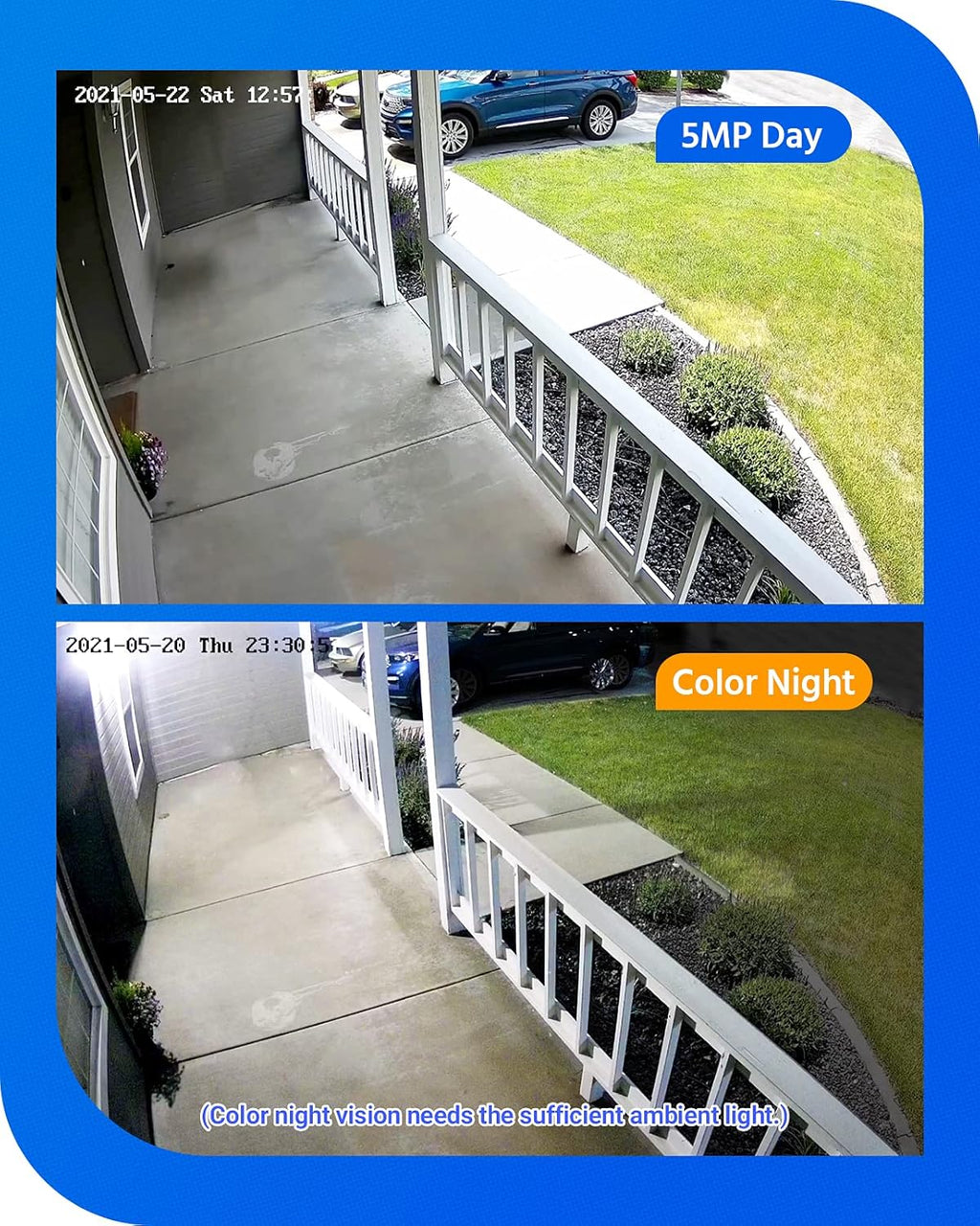 5MP PoE Outdoor Bullet Security Camera with 2.8mm Lens E15435