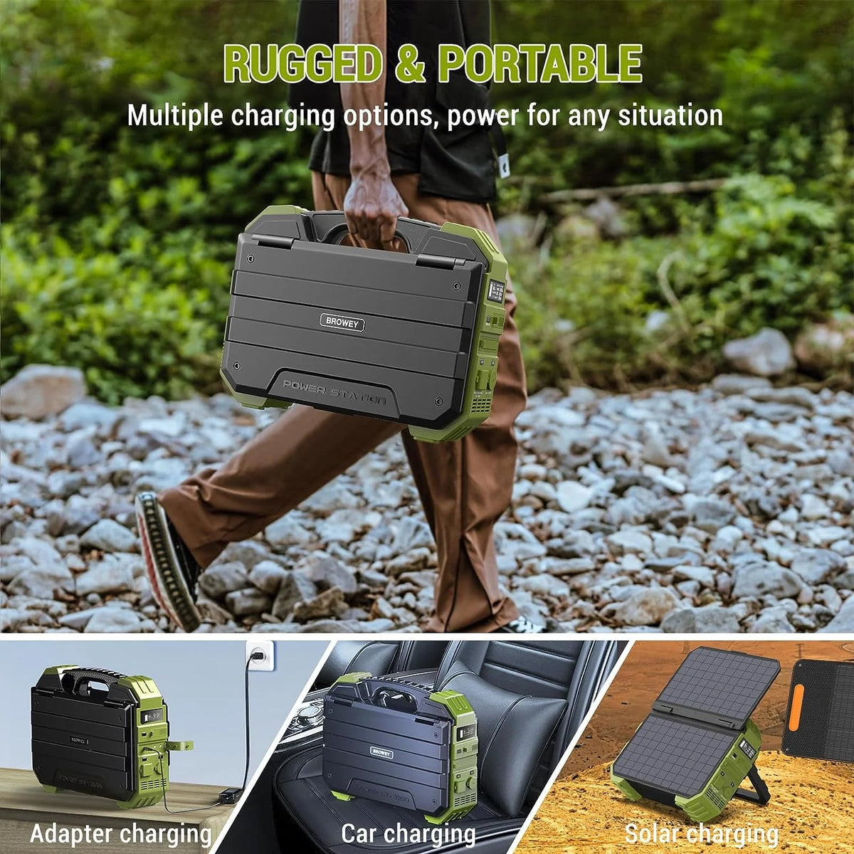 614.4Wh Portable Power Station with 30W Solar Panel R10708