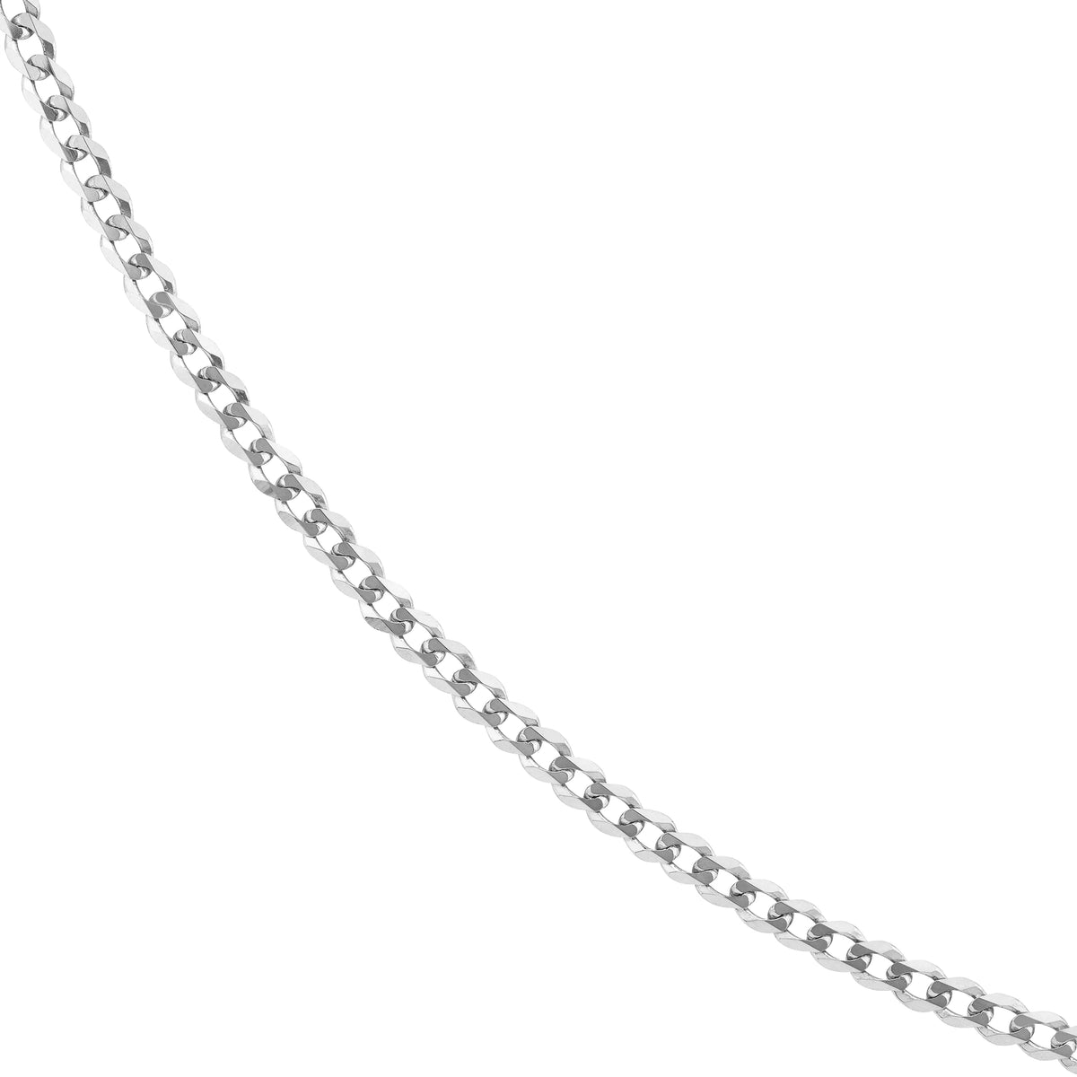 14K White Gold 30" 4.95mm Cuban Chain Necklace F342061