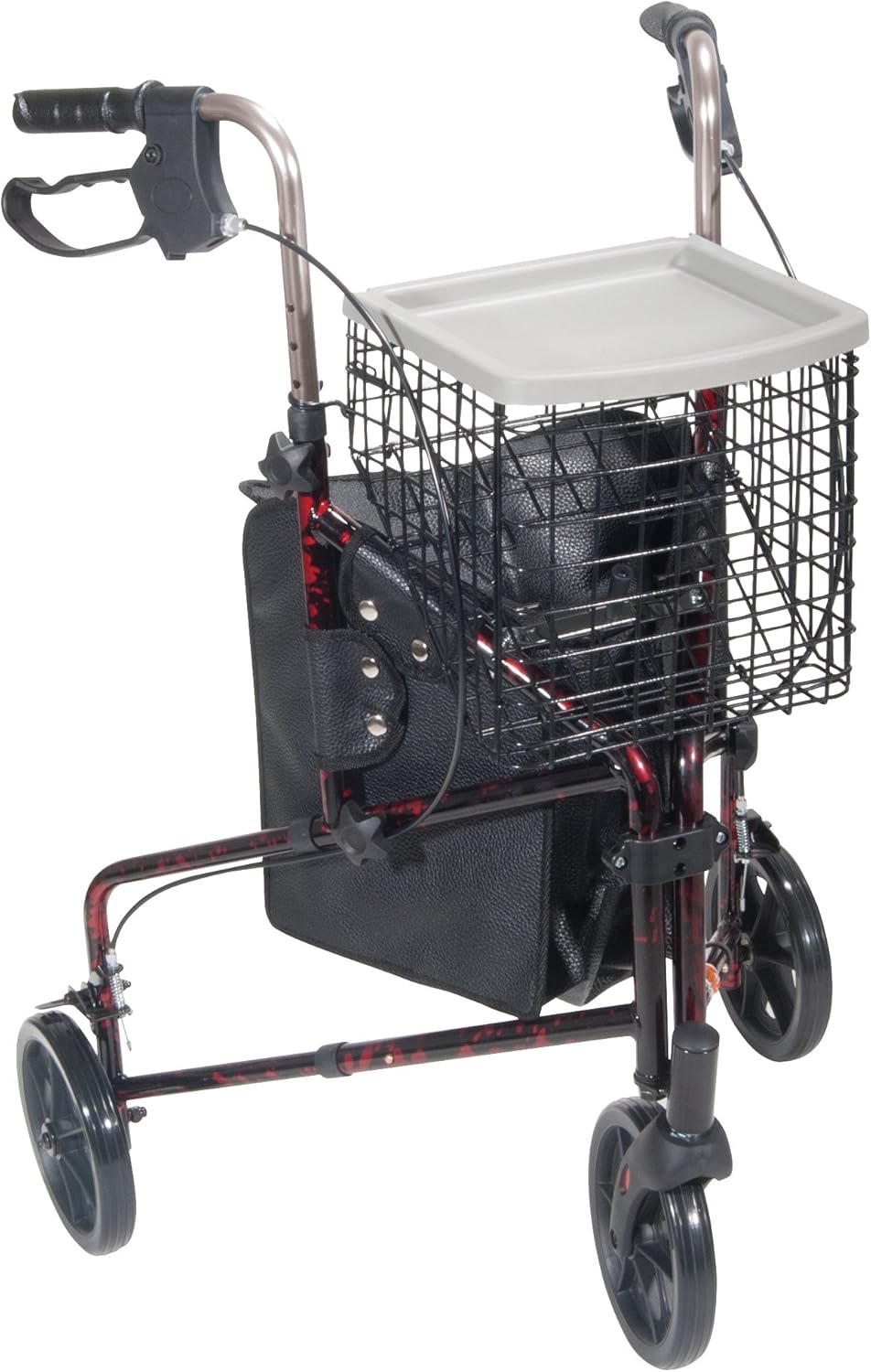 Black/Red Deluxe Foldable Rollator Walker K919