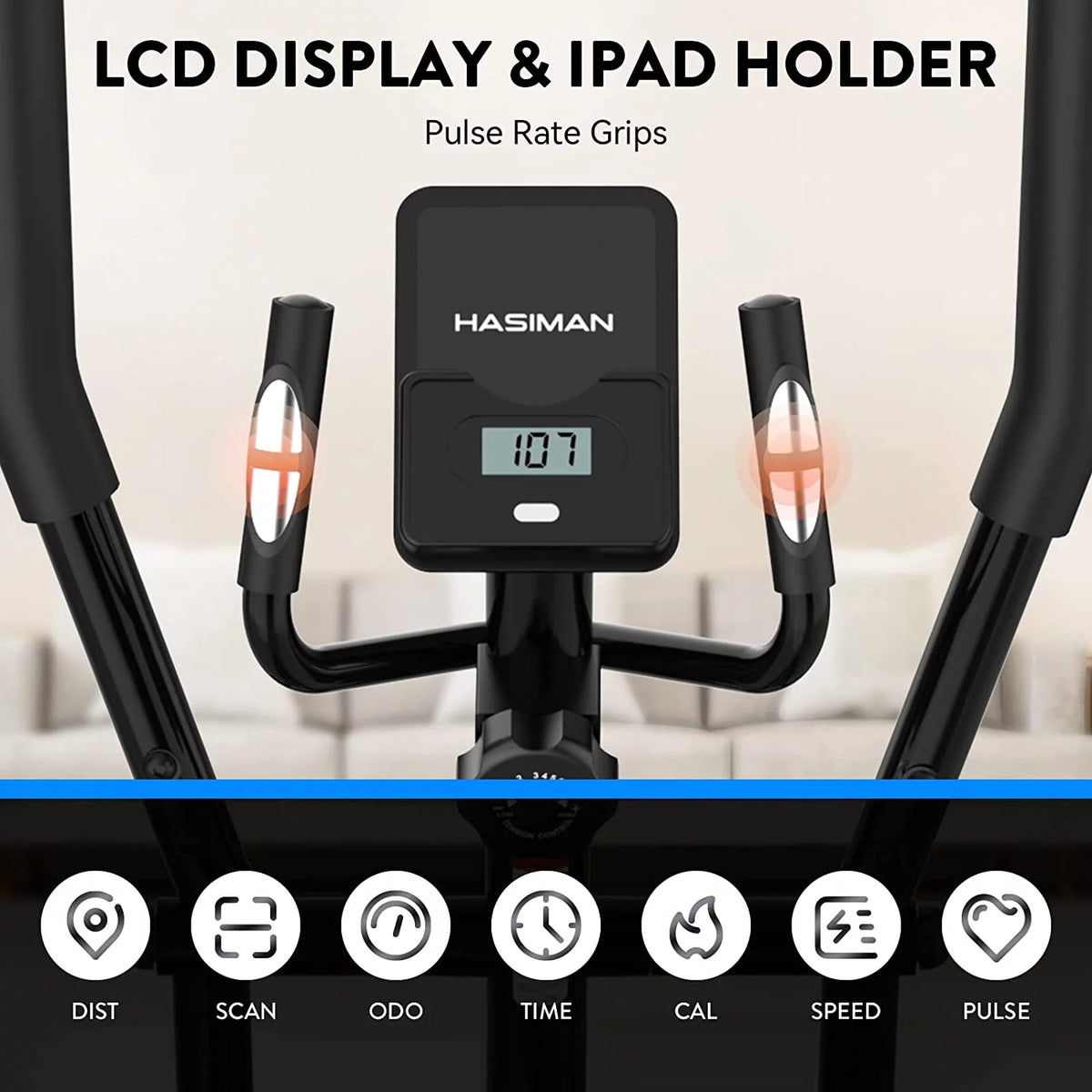 Silent Magnetic Elliptical Bike Stationary Exercise Machine J266