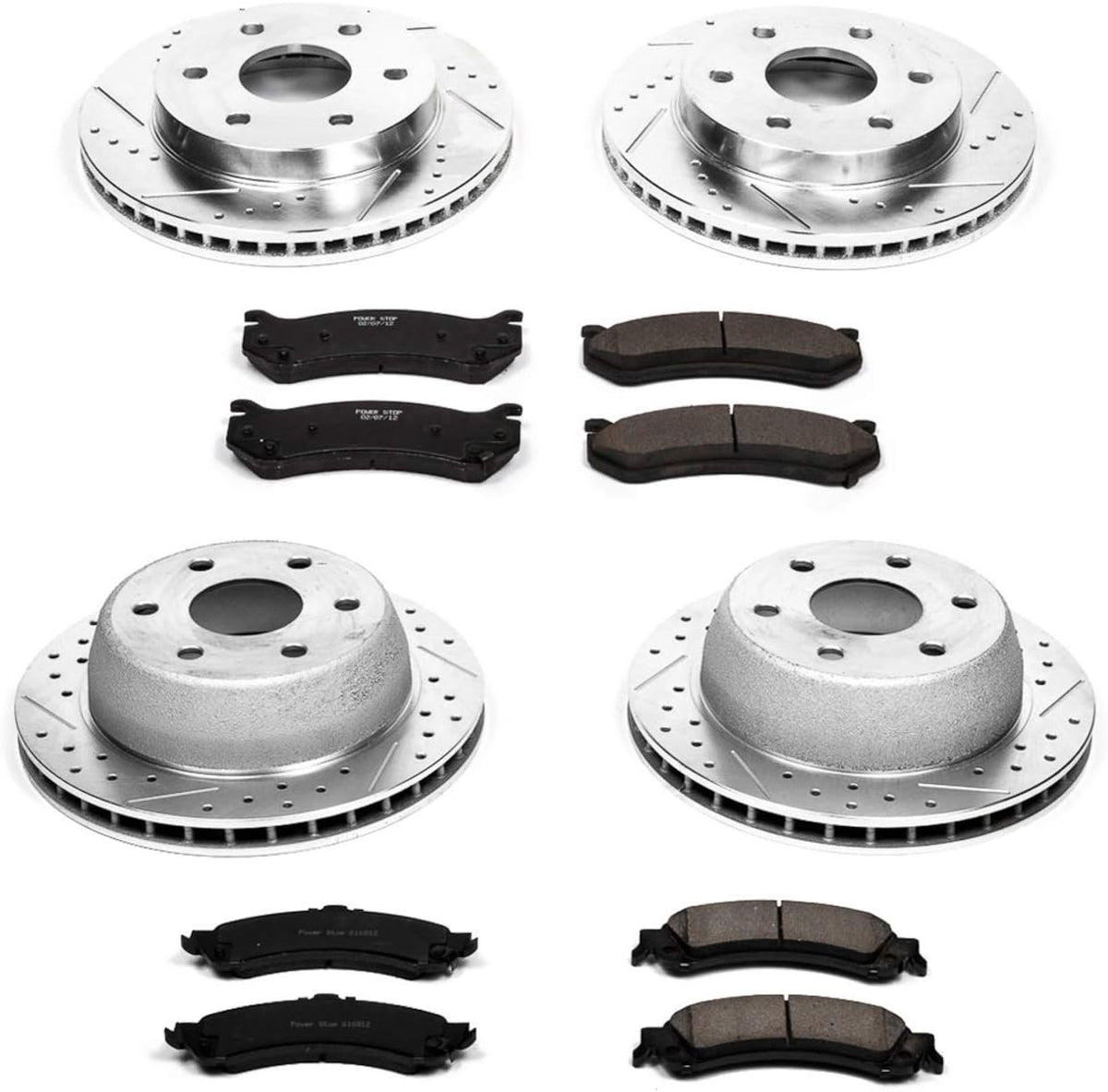 Z23 Carbon Fiber Brake Pads with Drilled & Slotted Brake Rotors Kit V481779