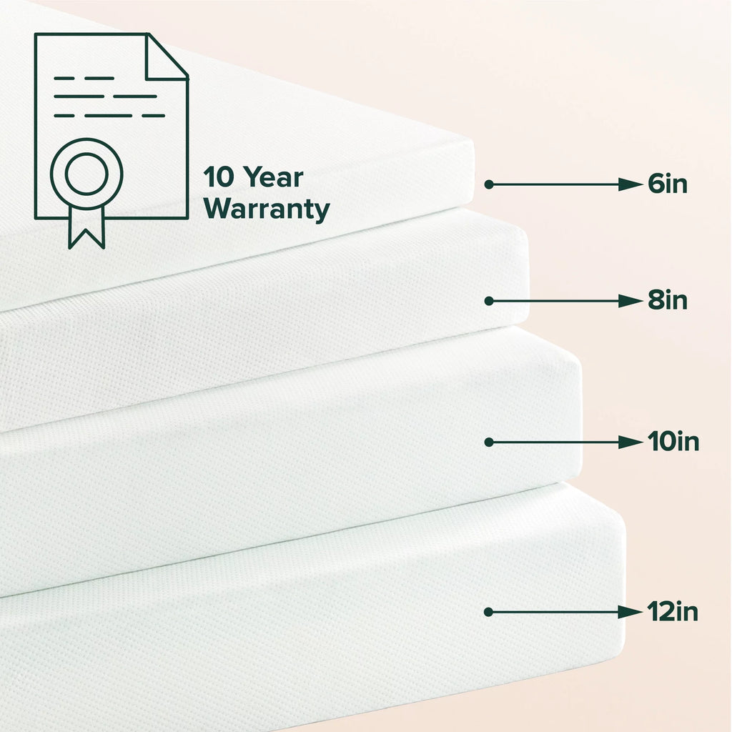 6 Green Tea Memory Foam Mattress Full X156389