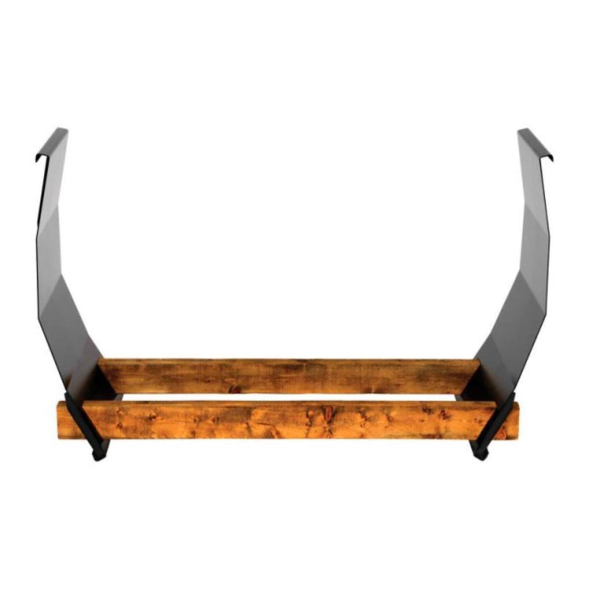 Black Steel Wood Caddy U8747