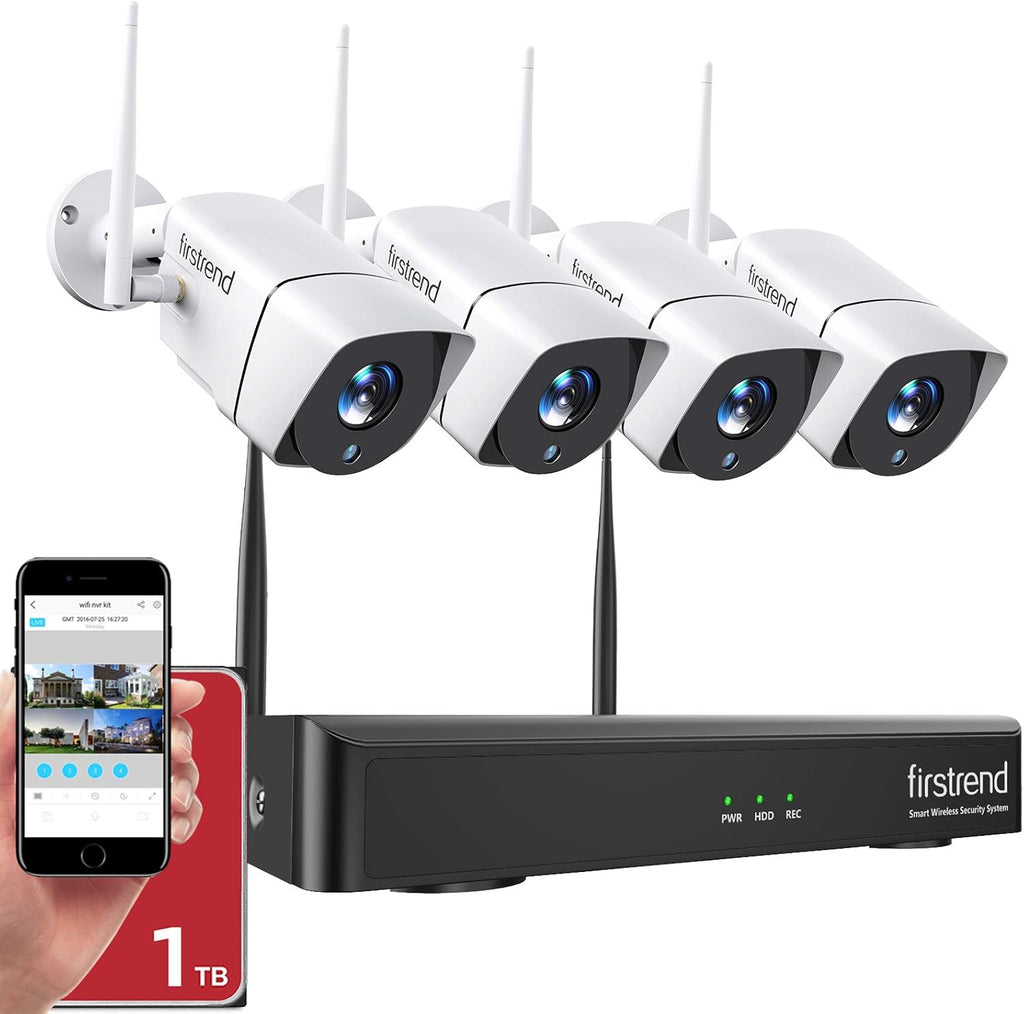 1080P Wireless Security Camera System with 8pcs 1080P HD Camera and 3TB Hard Drive A209830