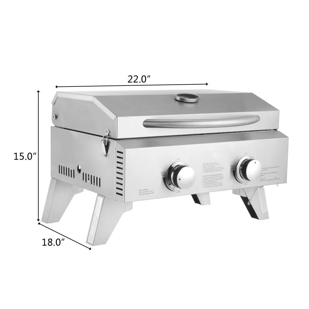 Portable Two-Burner Propane Gas Grill H234184
