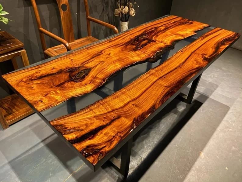Large Epoxy Resin Dining Table Top (48 x 24inches) Y338665