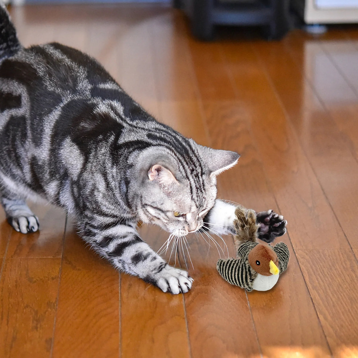 Interactive Electronic Cat Toy with Feather Tail P8085